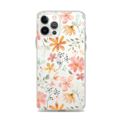 Aesthetic Floral Clear iPhone Case - iPhone 15-11 All Sizes