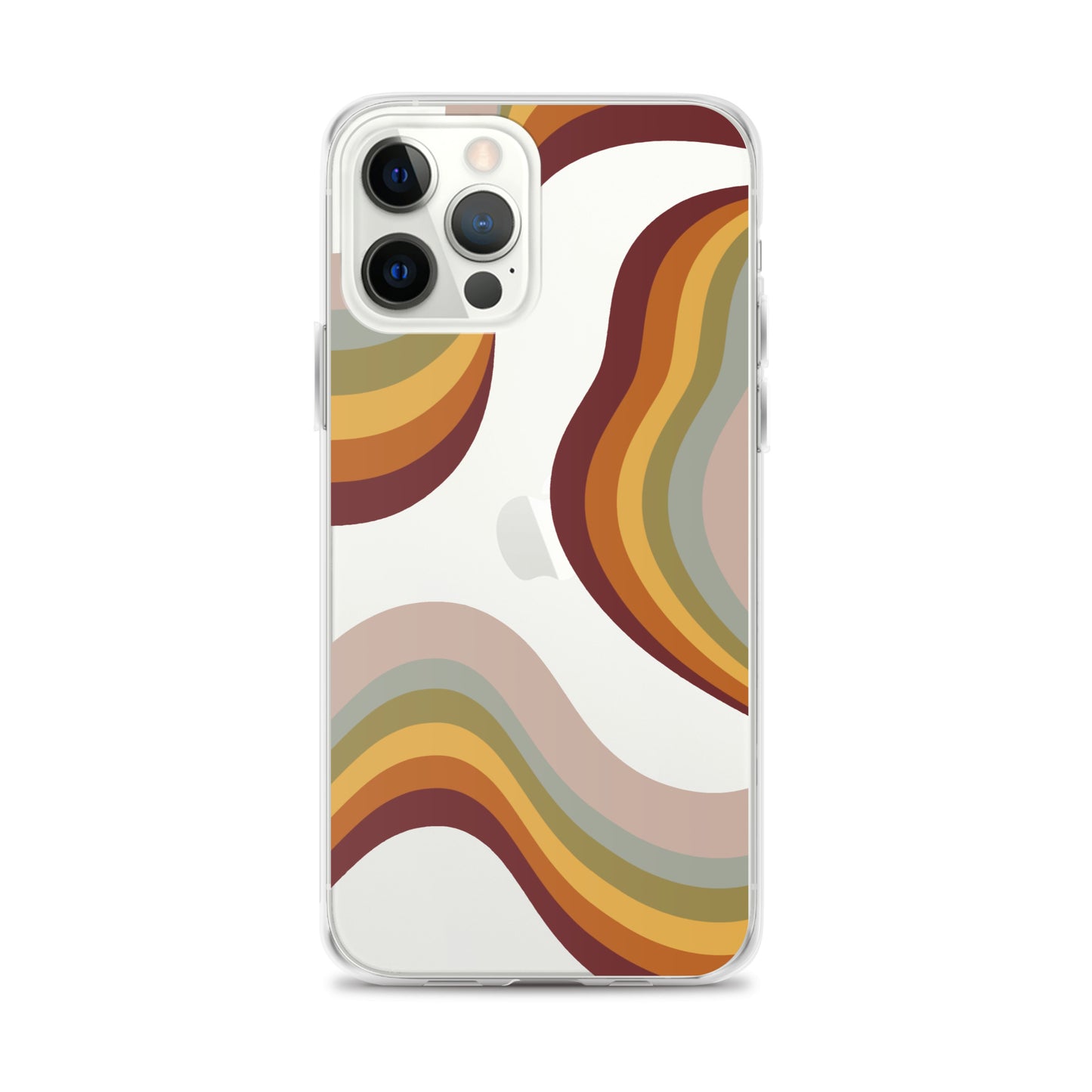 Retro Rainbow Clear iPhone Case - iPhone 15-11 All Sizes