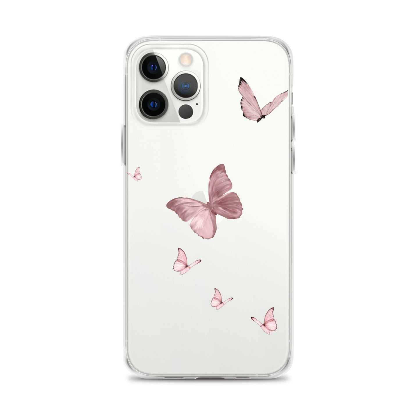 Minimal Pink Butterfly Clear iPhone Case - iPhone 15-11 All Sizes