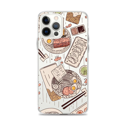 Japanese Cuisine Clear iPhone Case - iPhone 15-11 All Sizes