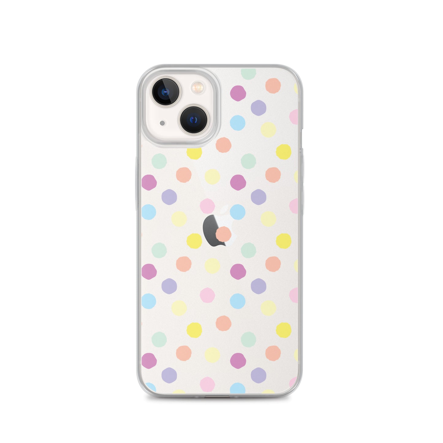 Polka Dot Clear iPhone Case for iPhone 15-11 All Sizes