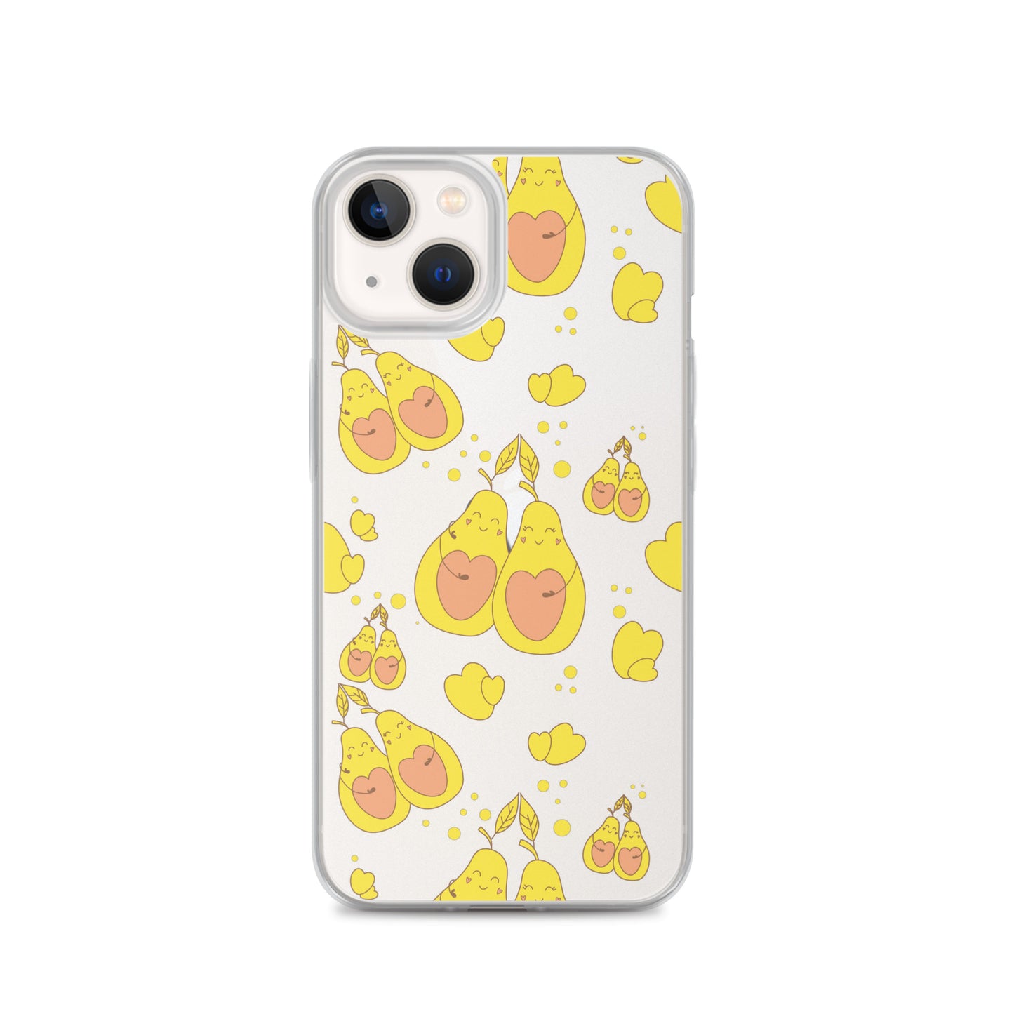 Cute Avocado Clear iPhone Case - iPhone 11-15 All Sizes