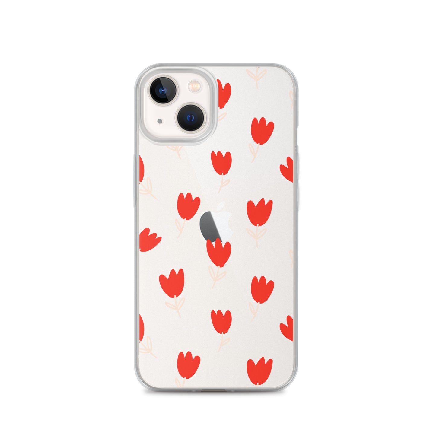 Cartoon Rose Clear iPhone Case - iPhone 15-11 All Sizes