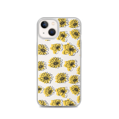 Sunflower Clear iPhone Case - iPhone 15-11 All Sizes