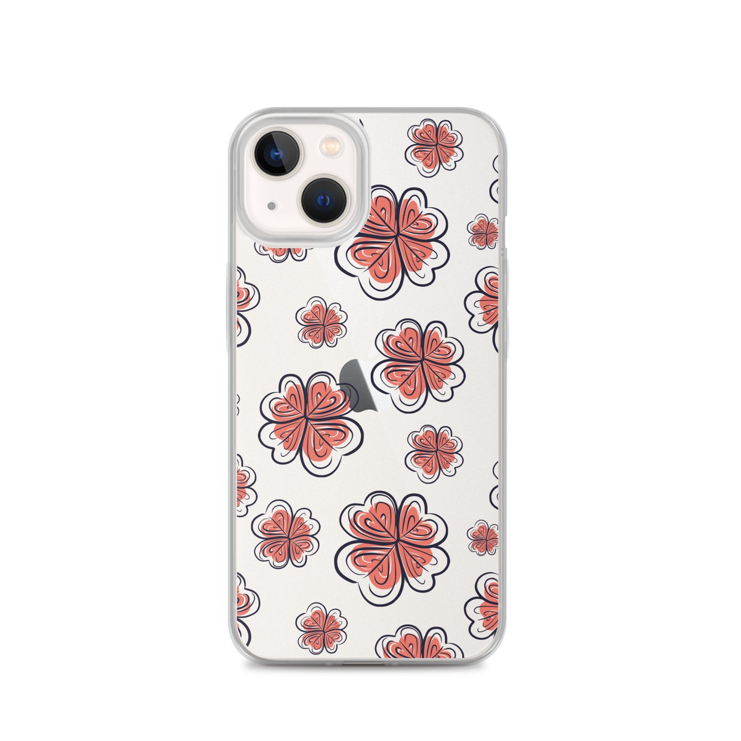 Aesthetic Vintage Flower Print Clear Case - iPhone 15-11 All Sizes