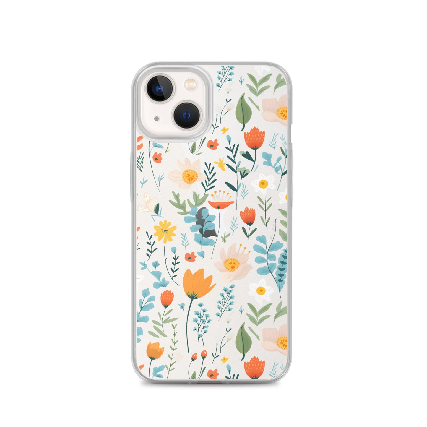 Cute Colorful Flower Clear iPhone Case - iPhone 15-11 All Sizes