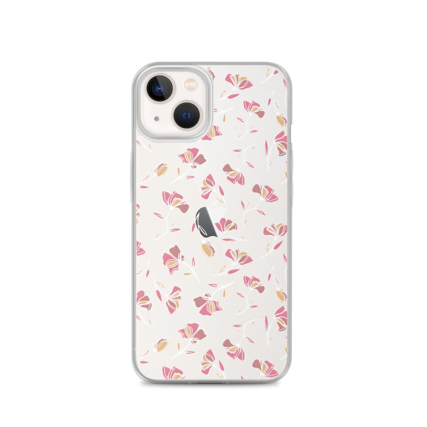 Cute Pink Flower Clear iPhone Case - iPhone 15-11 All Sizes