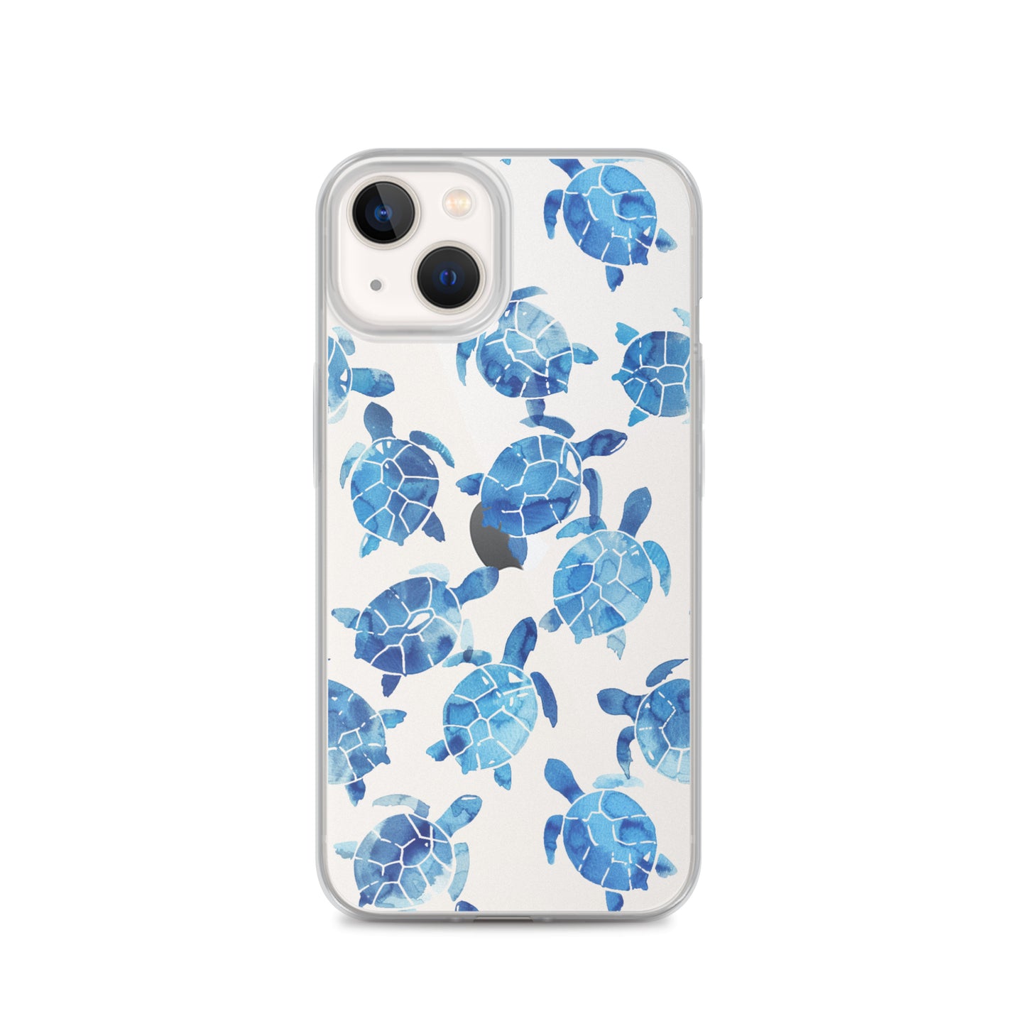 Blue Sea Turtle Clear iPhone Case - iPhone 15-11 All Sizes