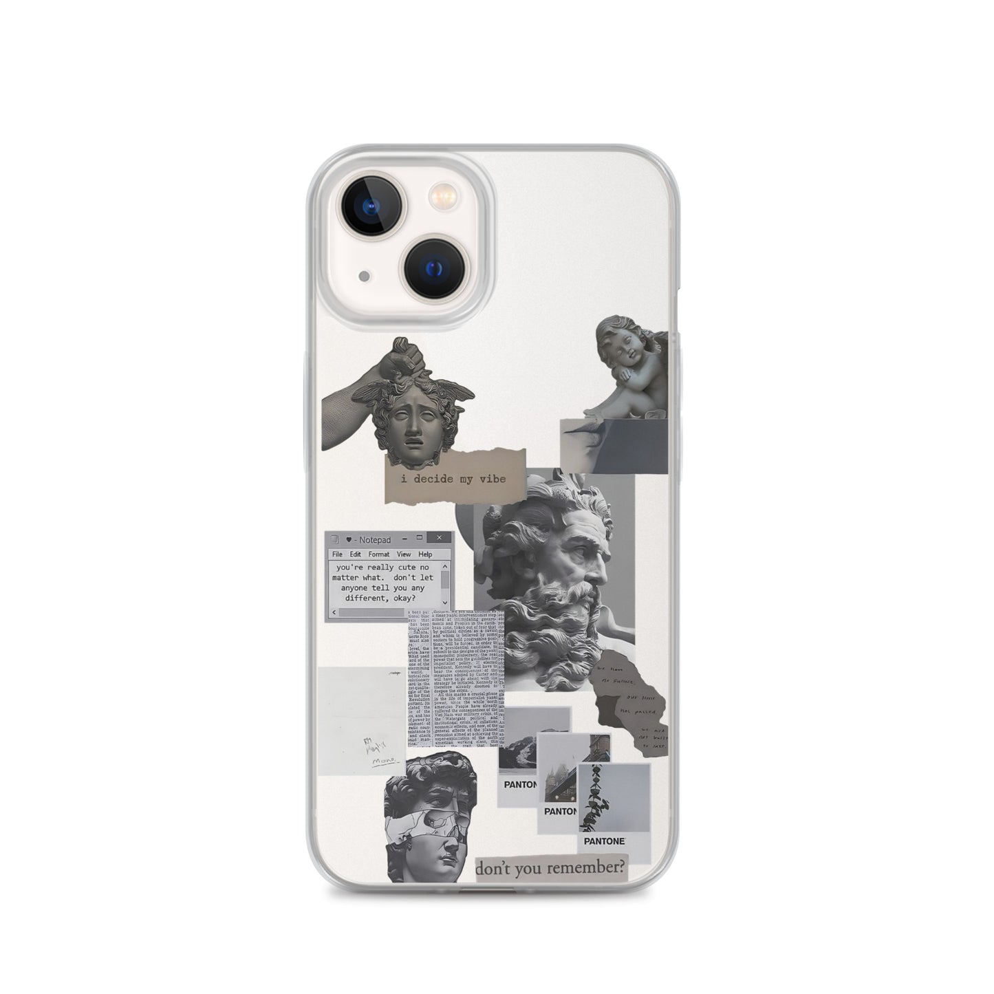 Philosopher's Collage Clear iPhone Case - iPhone 15-11 All Sizes