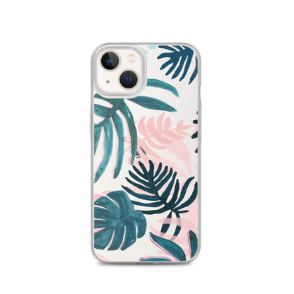 Tropical Leaves Clear iPhone Case - iPhone 15-11 All Sizes