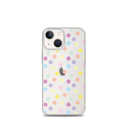 Polka Dot Clear iPhone Case for iPhone 15-11 All Sizes