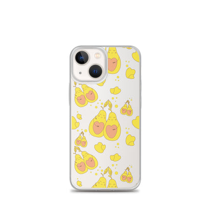 Cute Avocado Clear iPhone Case - iPhone 11-15 All Sizes