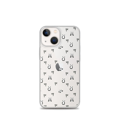 Cute Panda Clear iPhone Case - iPhone 15-11 All Sizes