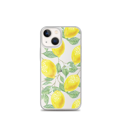 Lemon Painting Clear iPhone Case - iPhone 15-11 All Sizes