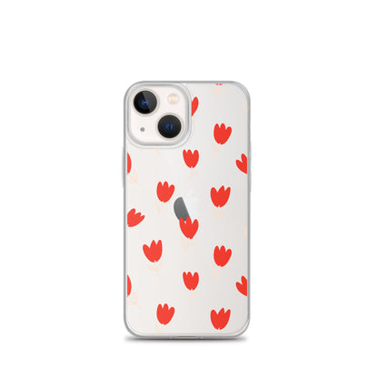 Cartoon Rose Clear iPhone Case - iPhone 15-11 All Sizes