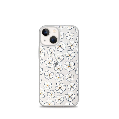 White Daisies Clear iPhone Case - iPhone 15-11 All Sizes