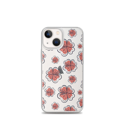 Aesthetic Vintage Flower Print Clear Case - iPhone 15-11 All Sizes