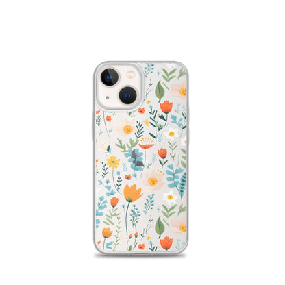 Cute Colorful Flower Clear iPhone Case - iPhone 15-11 All Sizes