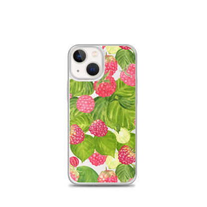 Raspberry Painting Clear iPhone Case - iPhone 15-11 All Sizes