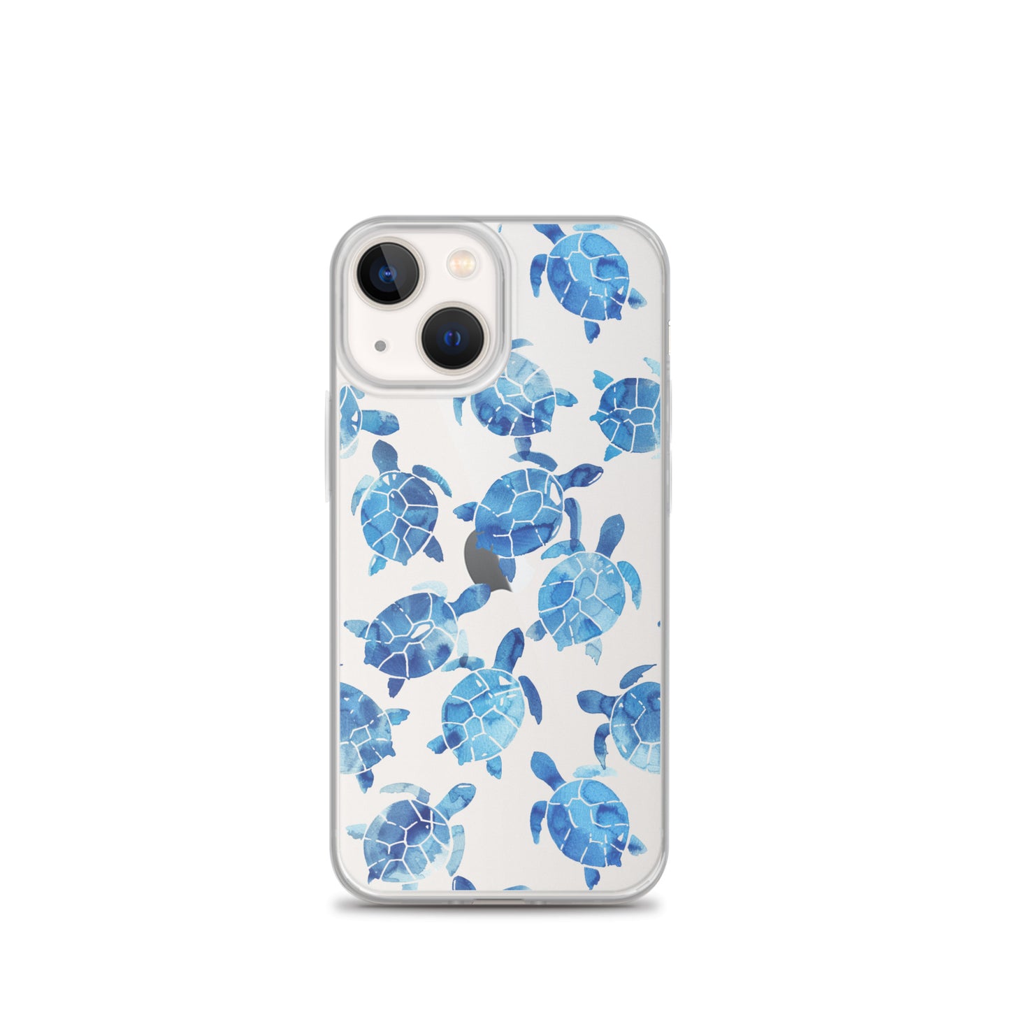 Blue Sea Turtle Clear iPhone Case - iPhone 15-11 All Sizes