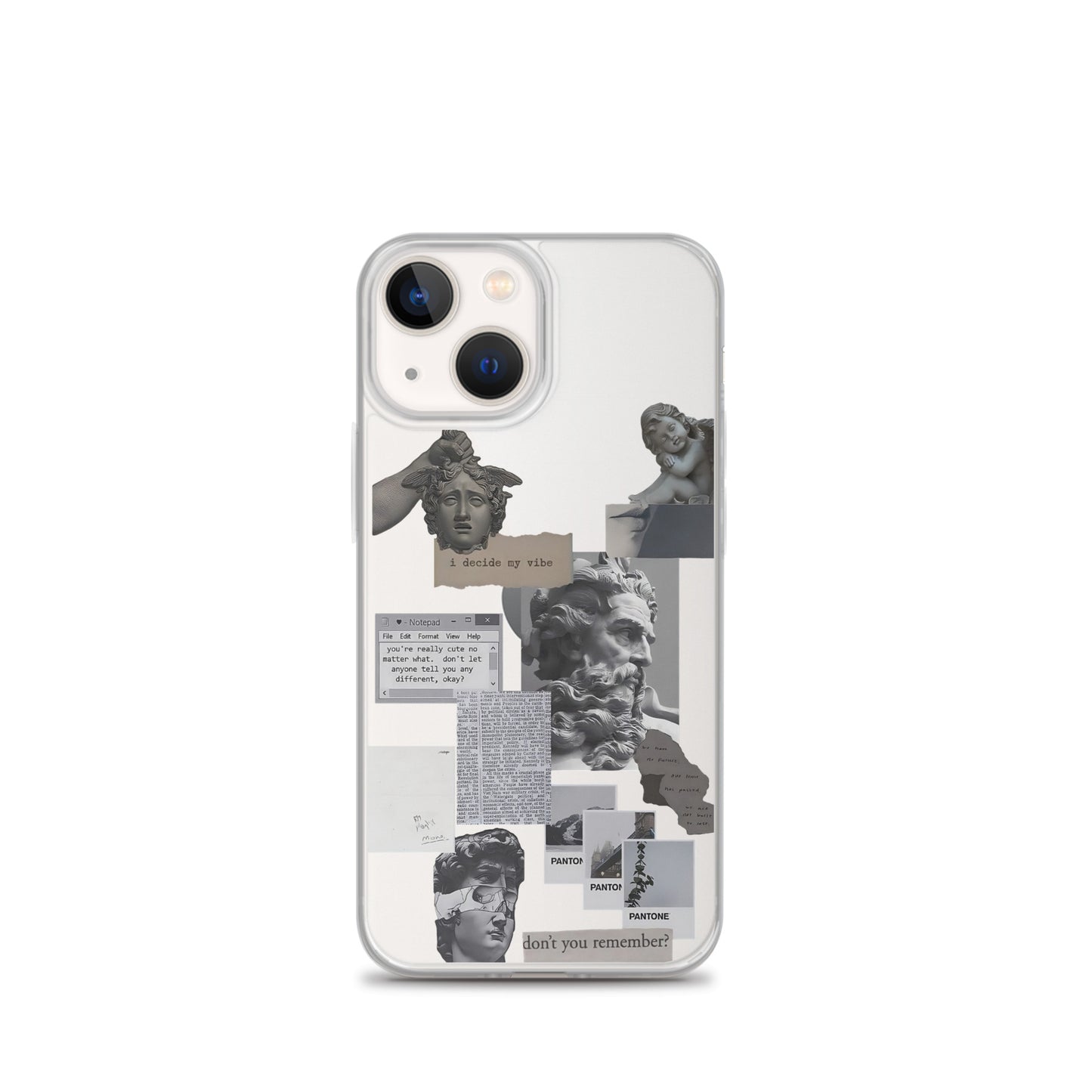 Philosopher's Collage Clear iPhone Case - iPhone 15-11 All Sizes