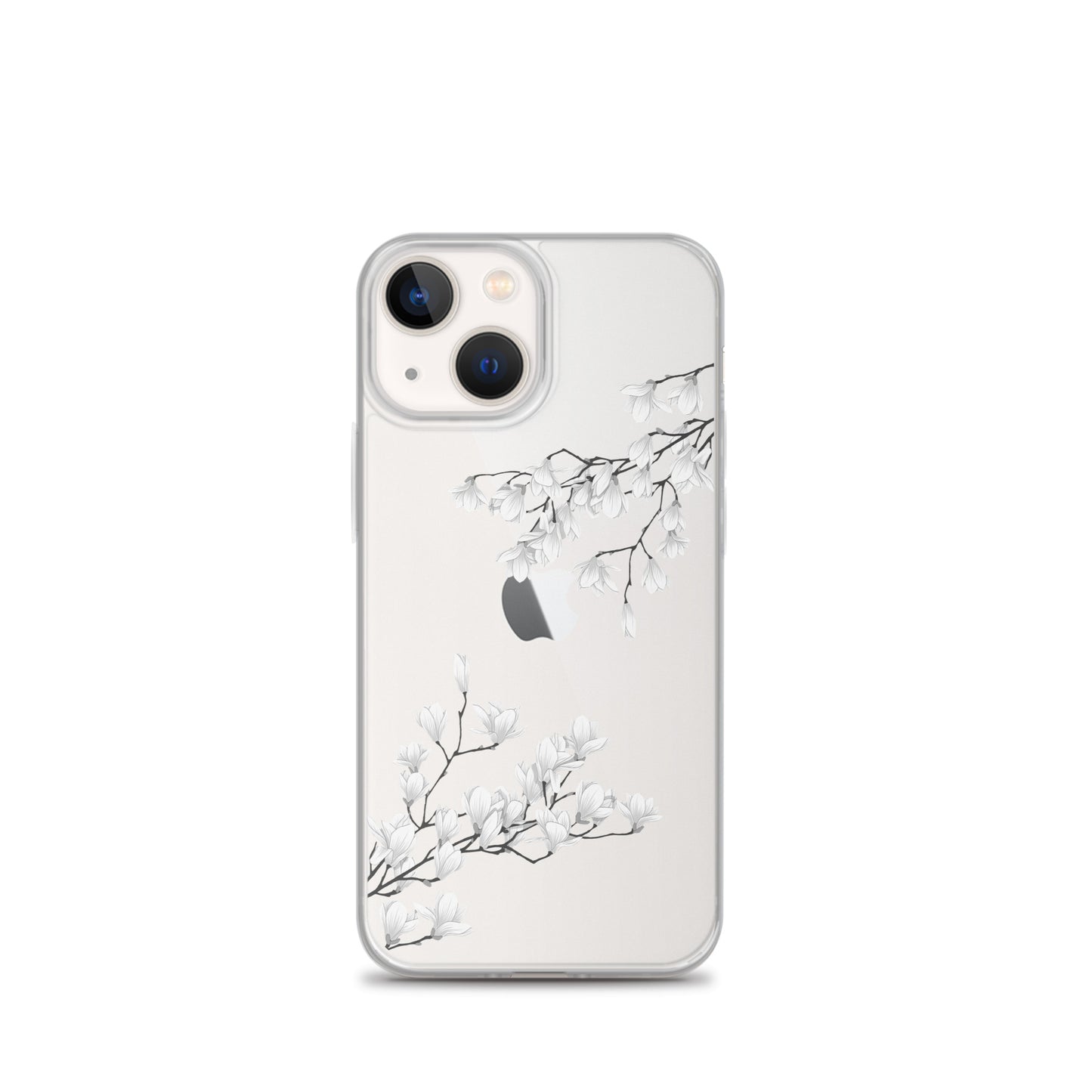 Minimal White Blossoms Clear iPhone Case - iPhone 15-11 All Sizes