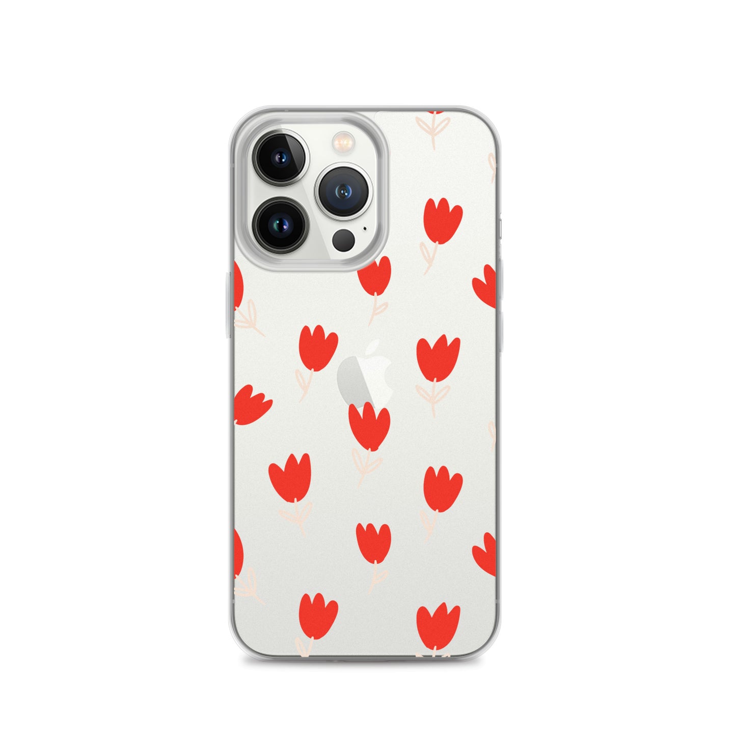 Cartoon Rose Clear iPhone Case - iPhone 15-11 All Sizes