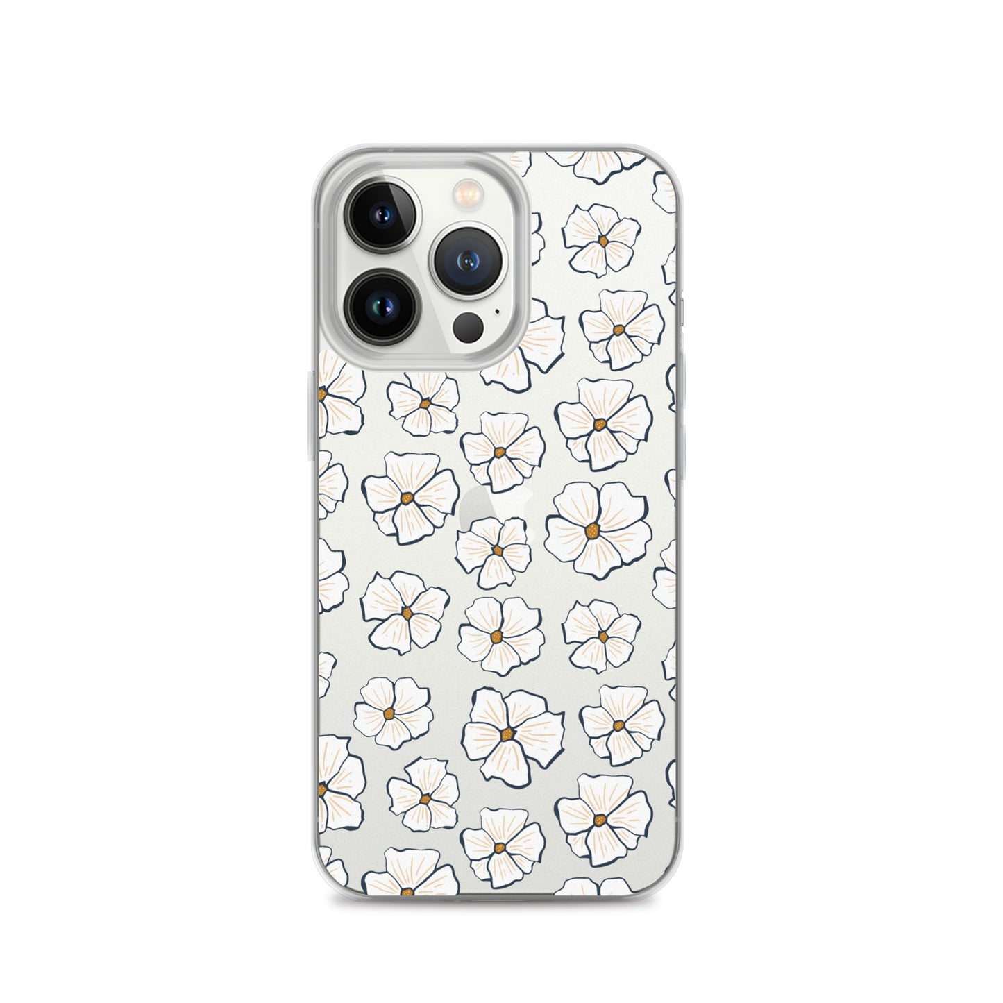 White Daisies Clear iPhone Case - iPhone 15-11 All Sizes