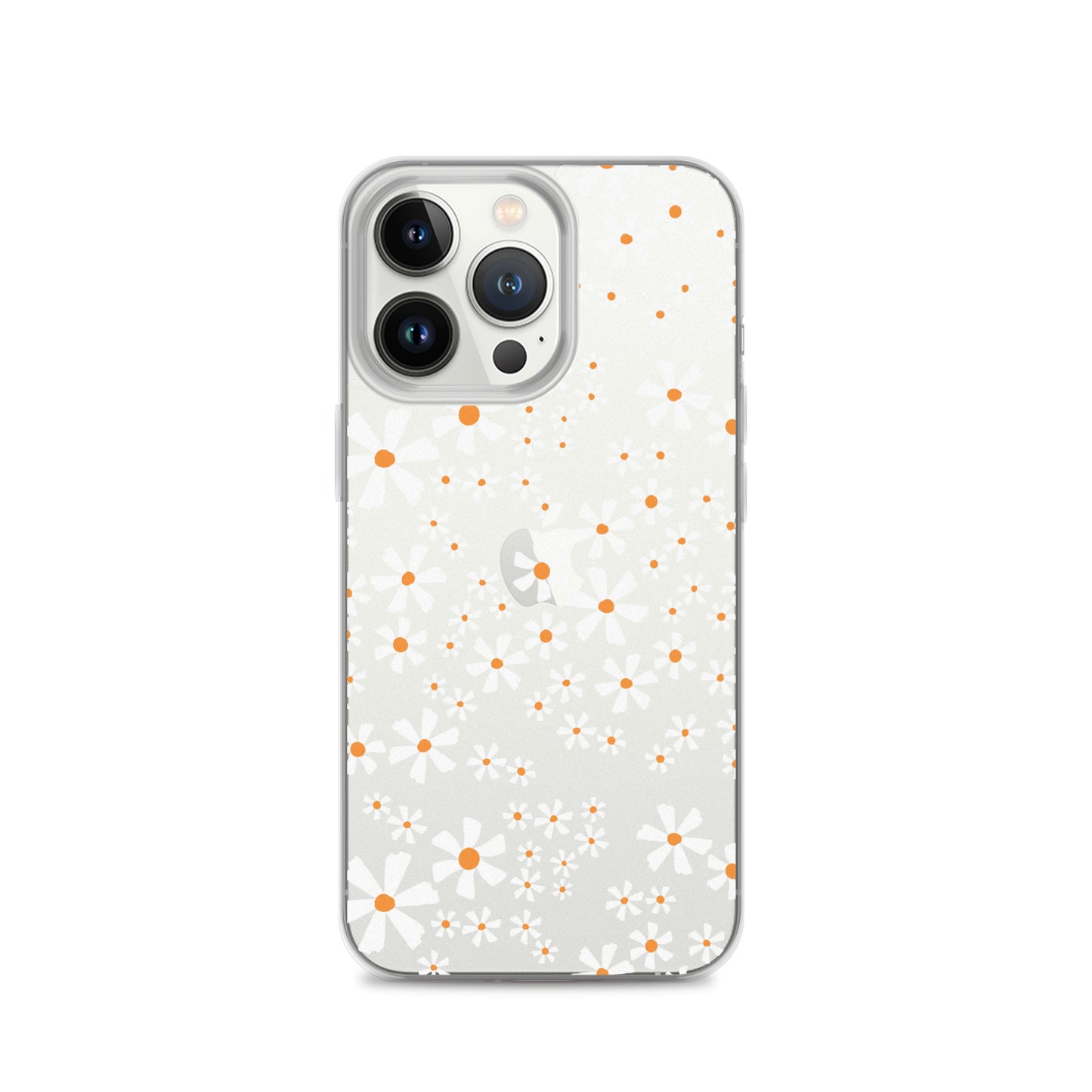 White Flower Clear iPhone Case - iPhone 15-11 All Sizes