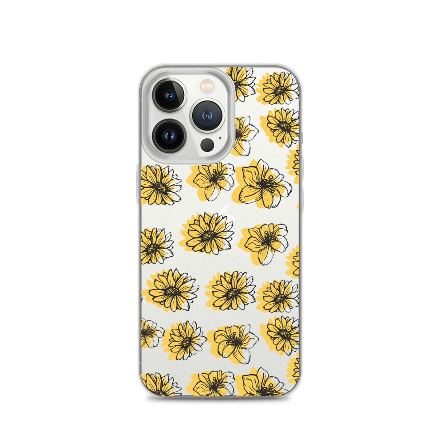 Sunflower Clear iPhone Case - iPhone 15-11 All Sizes