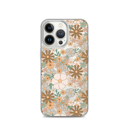 Vintage Flowers Clear iPhone Case - iPhone 15-11 All Sizes