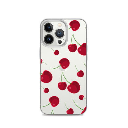 Cartoon Cherry Clear Phone Case - iPhone 15-11 All Sizes