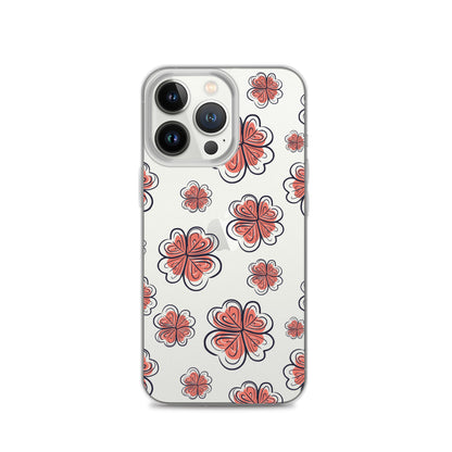 Aesthetic Vintage Flower Print Clear Case - iPhone 15-11 All Sizes