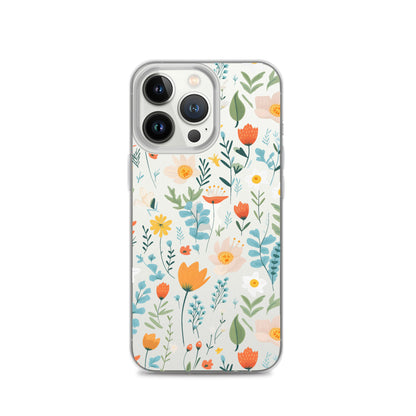 Cute Colorful Flower Clear iPhone Case - iPhone 15-11 All Sizes