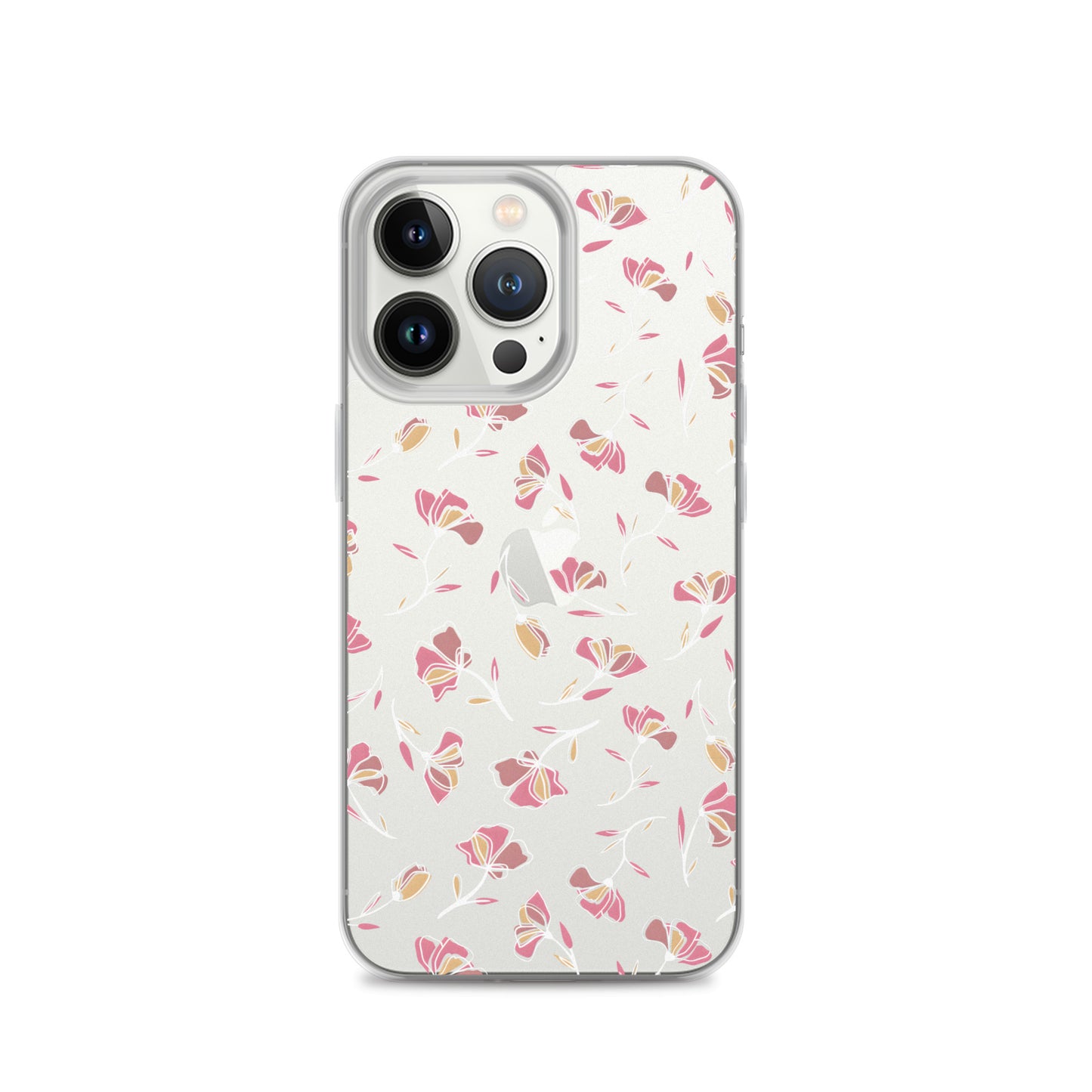 Cute Pink Flower Clear iPhone Case - iPhone 15-11 All Sizes