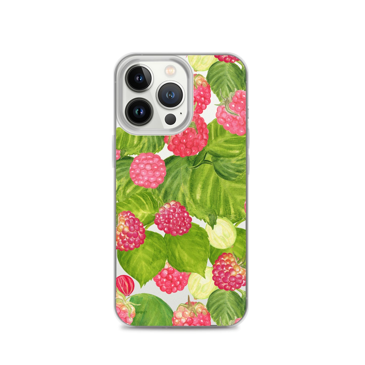 Raspberry Painting Clear iPhone Case - iPhone 15-11 All Sizes