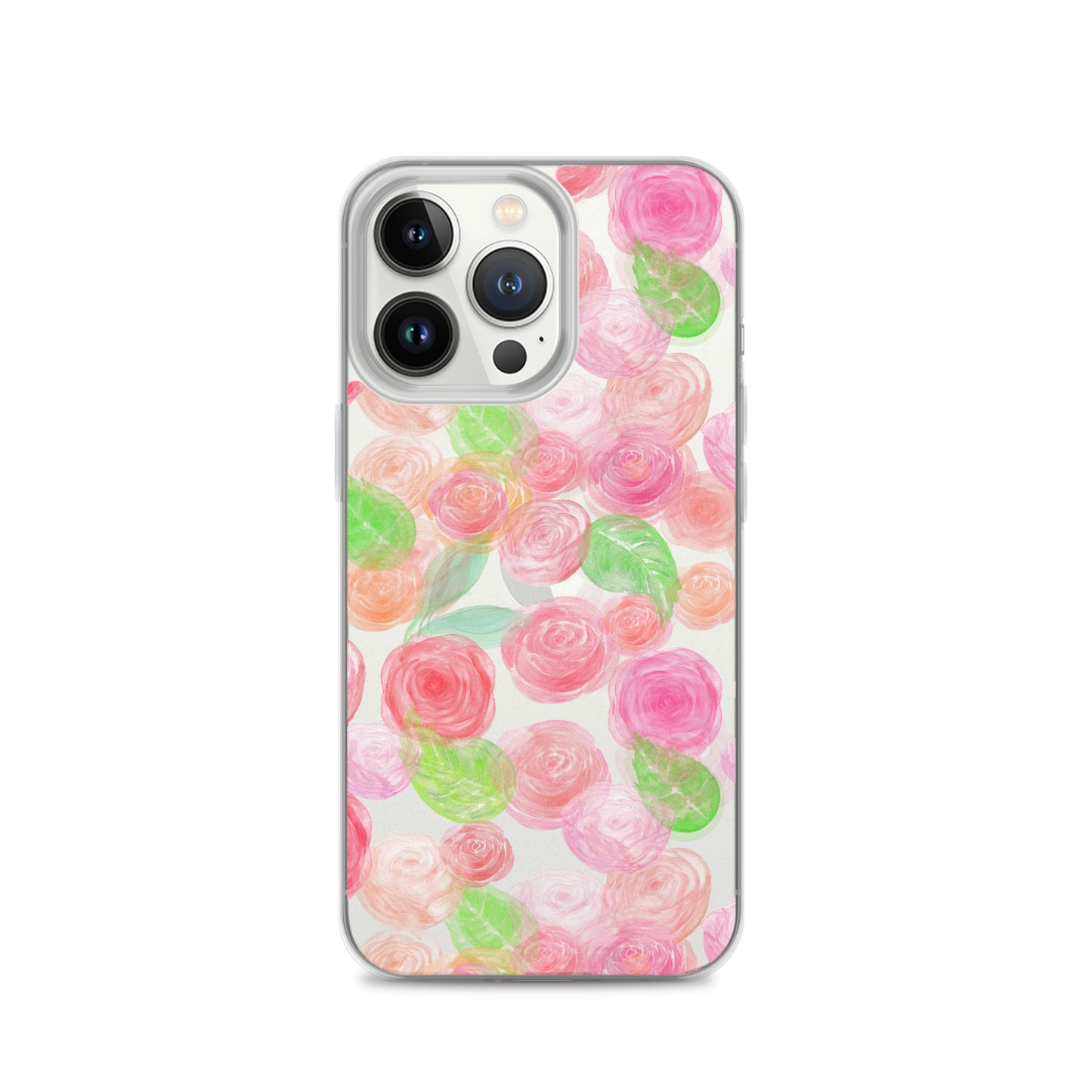 Pastel Roses Clear iPhone Case - iPhone 15-11 All SIzes