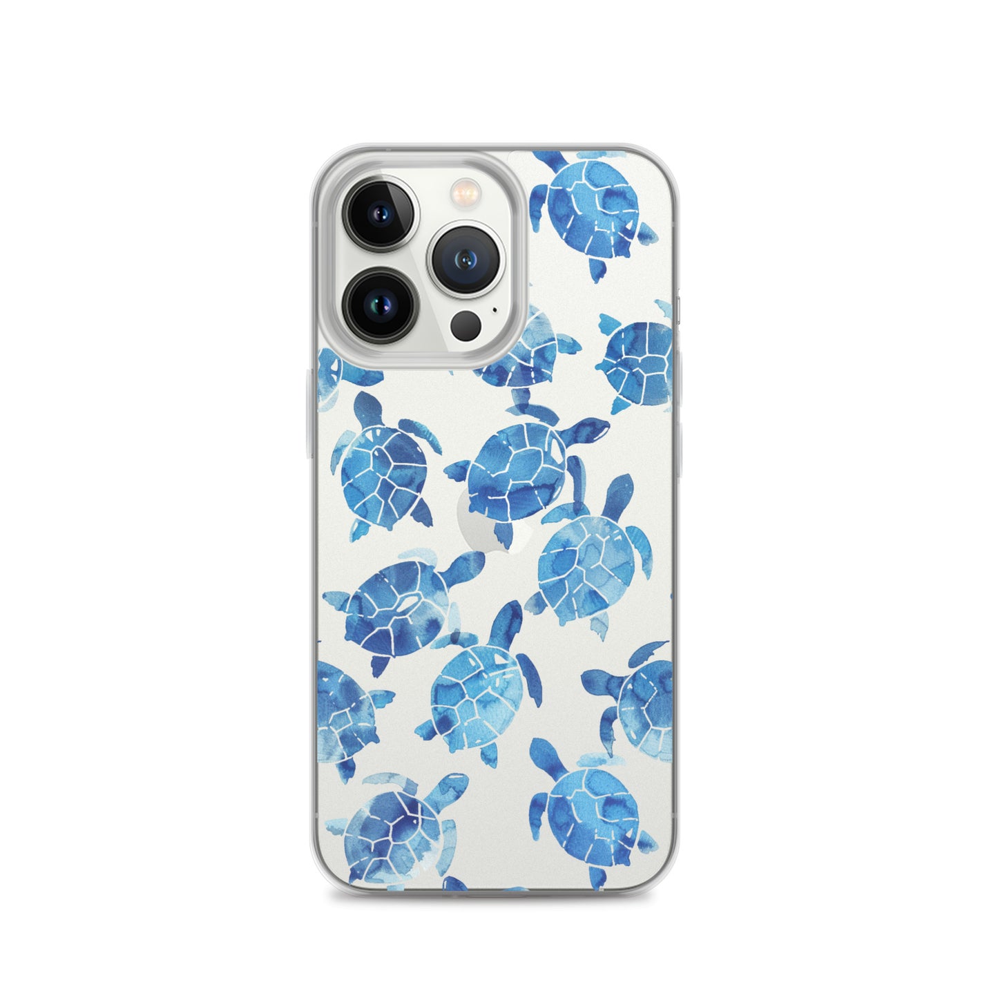 Blue Sea Turtle Clear iPhone Case - iPhone 15-11 All Sizes