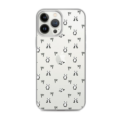 Cute Panda Clear iPhone Case - iPhone 15-11 All Sizes