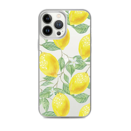 Lemon Painting Clear iPhone Case - iPhone 15-11 All Sizes