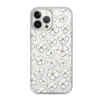 White Daisies Clear iPhone Case - iPhone 15-11 All Sizes