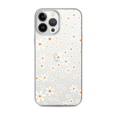 White Flower Clear iPhone Case - iPhone 15-11 All Sizes