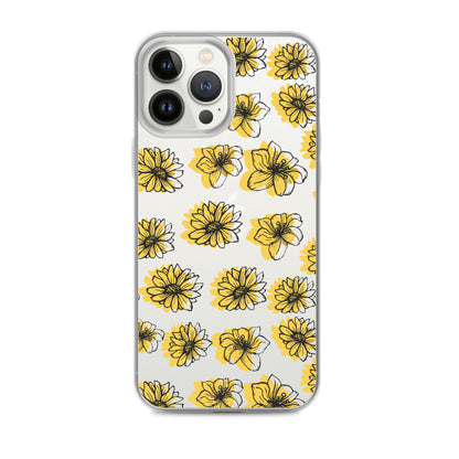 Sunflower Clear iPhone Case - iPhone 15-11 All Sizes