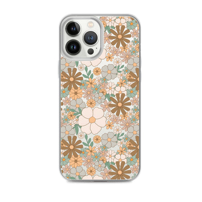 Vintage Flowers Clear iPhone Case - iPhone 15-11 All Sizes