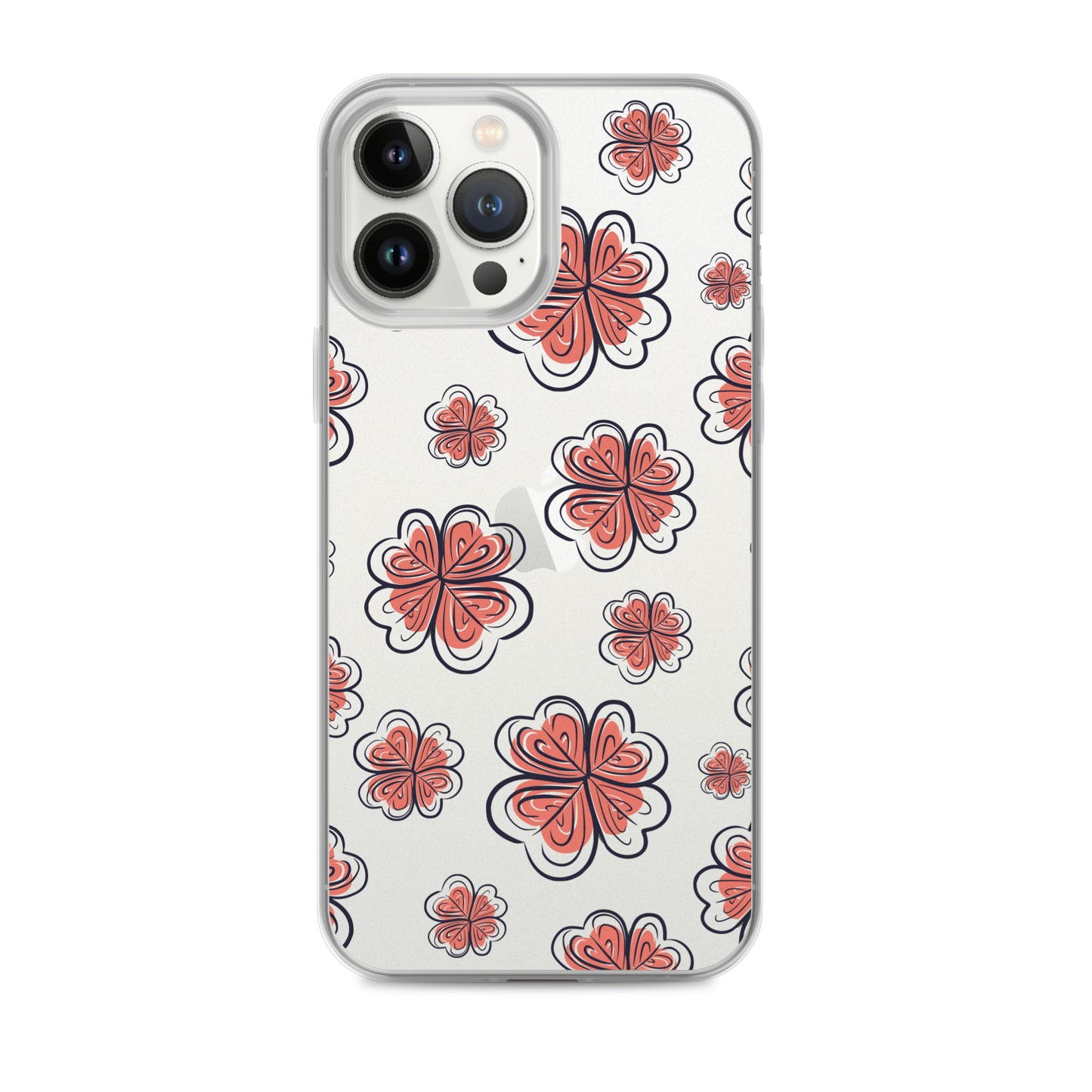 Aesthetic Vintage Flower Print Clear Case - iPhone 15-11 All Sizes