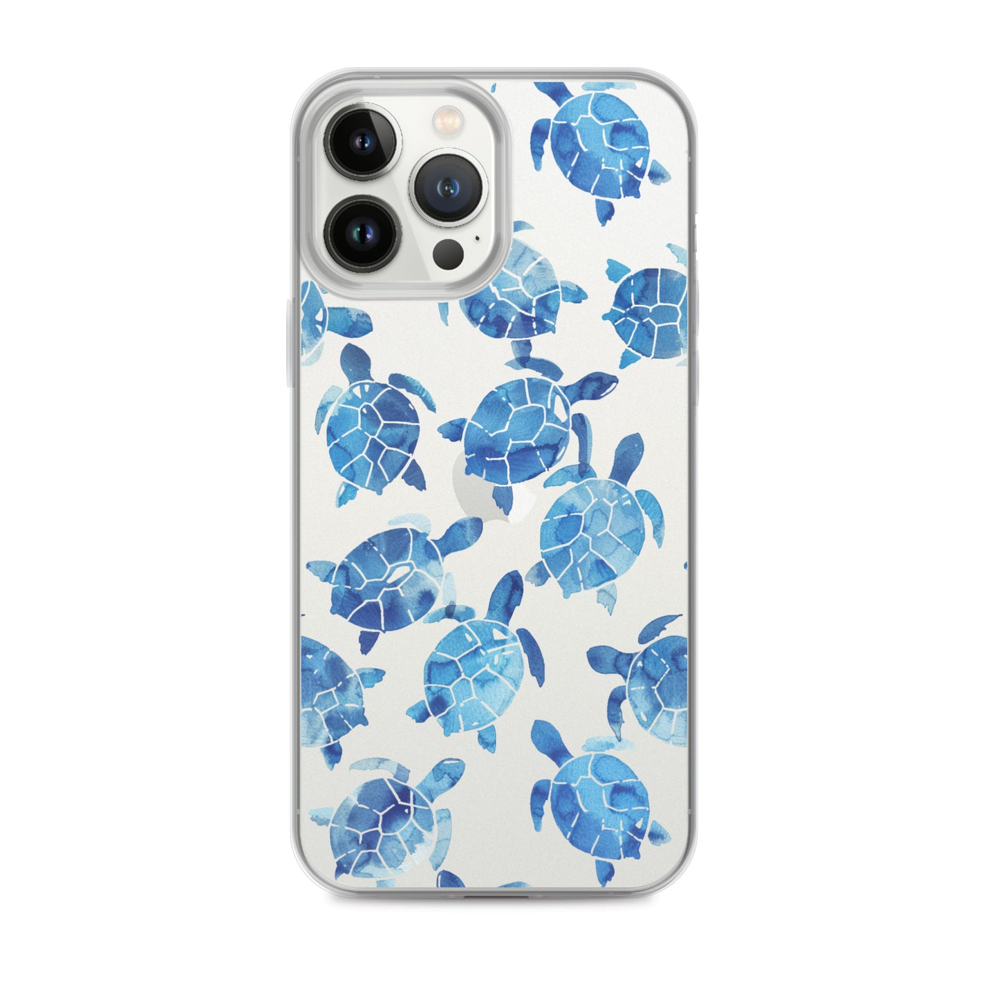 Blue Sea Turtle Clear iPhone Case - iPhone 15-11 All Sizes