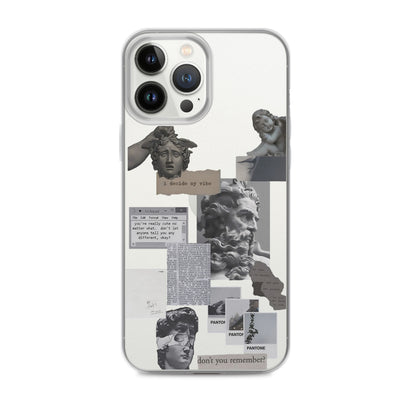 Philosopher's Collage Clear iPhone Case - iPhone 15-11 All Sizes