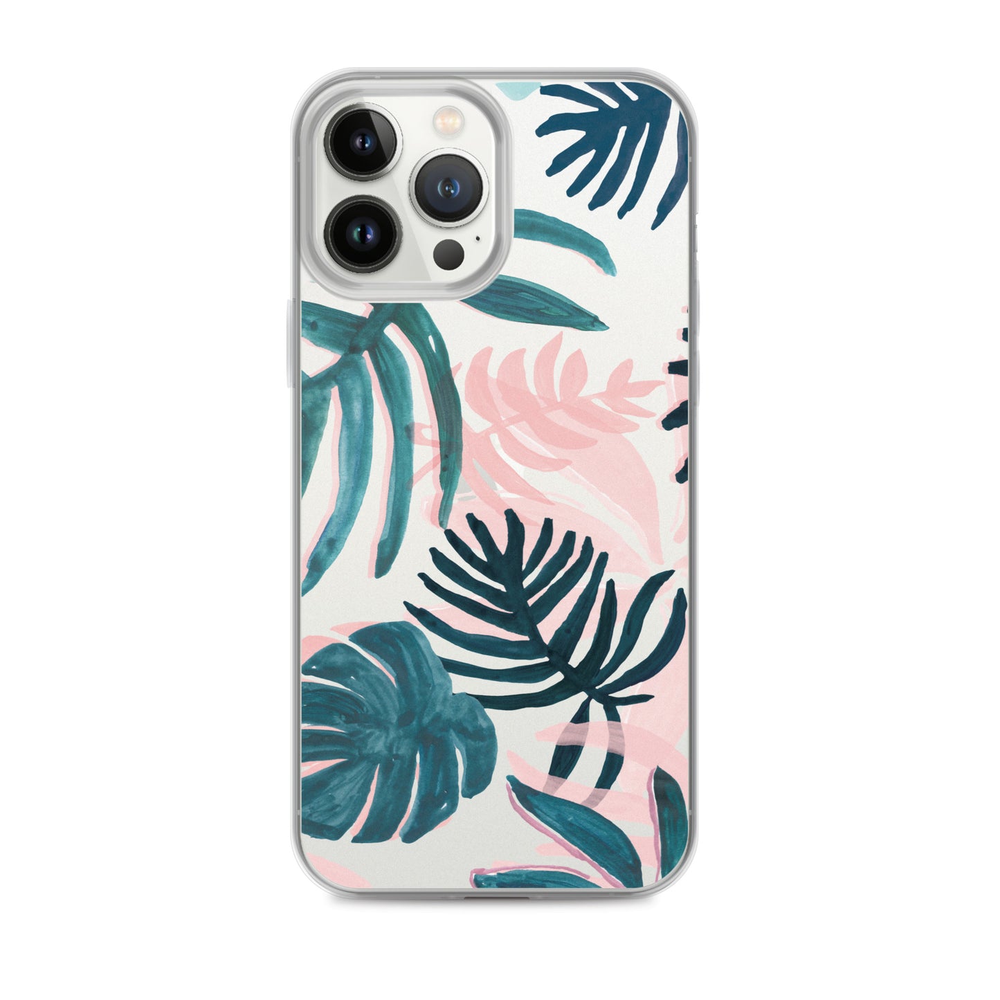 Tropical Leaves Clear iPhone Case - iPhone 15-11 All Sizes