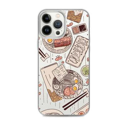 Japanese Cuisine Clear iPhone Case - iPhone 15-11 All Sizes