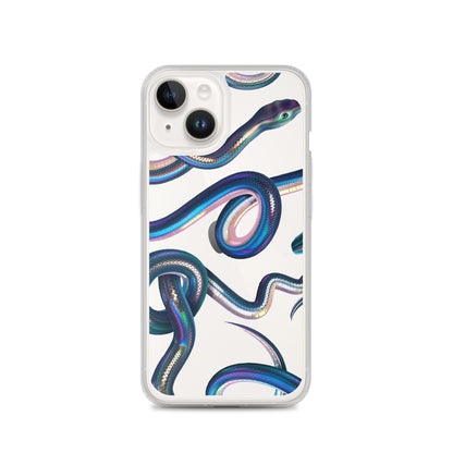 Snake Clear Phone Case for iPhone 15-11 All Sizes